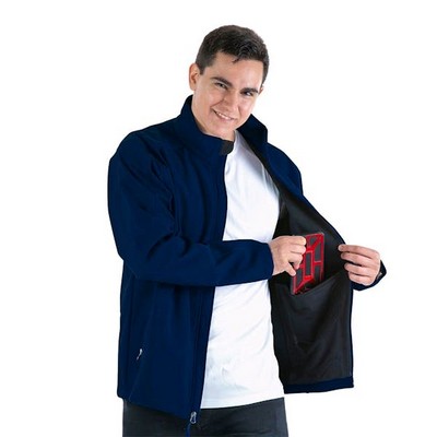 Men's Softshell Jackets - Navy, XXL (Case of 12)