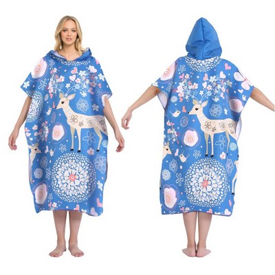 Sublimation Beach Poncho Changing Robe With Hood