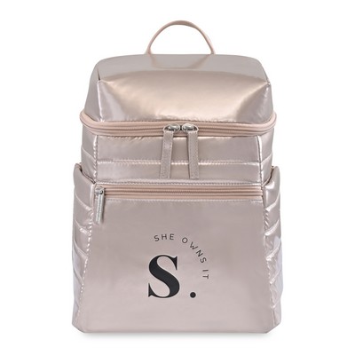 Aviana™ Metallics Mini Backpack Cooler - Champagne