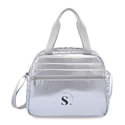 Aviana™ Metallics Duffel Cooler - Metallic Silver