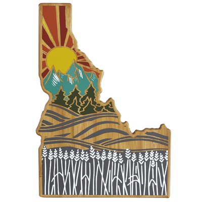 Idaho State Shaped Cutting & Serving Board w/Artwork by Summer Stokes