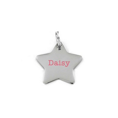 Etched Star Pet Tag- Star