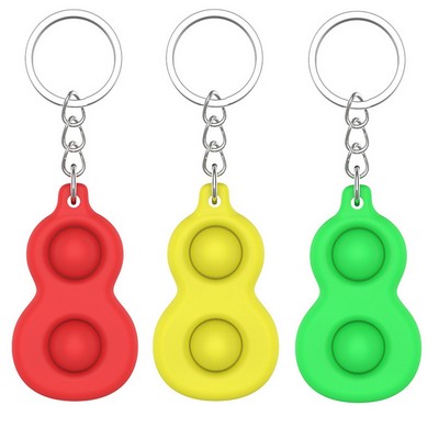 Gourd Shape Push Pop Bubble Keychain