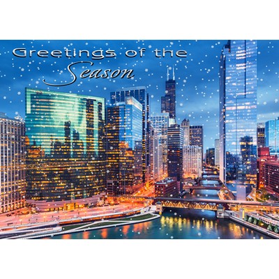 The Windy City Winter Greeting Card