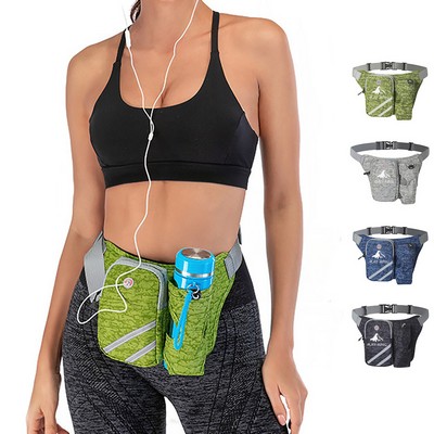 Reflective Water Bottle Running Fanny Pack