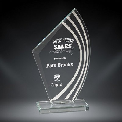 Contour Sail Glass Award, 7 3/4" x 3 1/2"