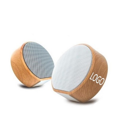 Wood grain mini Bluetooth speaker