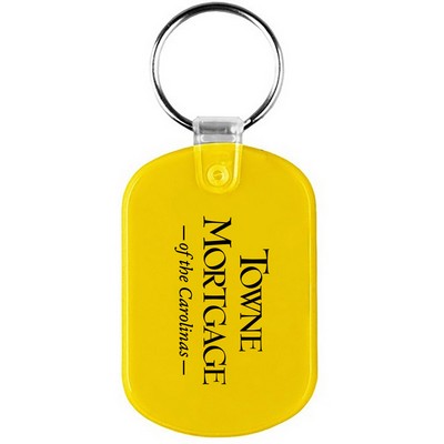 Oval Hard Plastic Key Tag