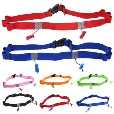 Race Number Belt with 6 Energy Gel Loops