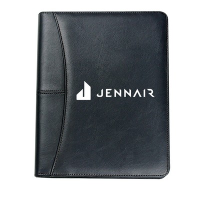 Executive Leatherette Padfolio W/ Calculator And Zipper Closure