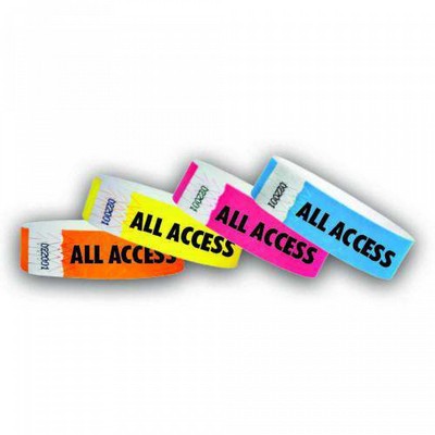 3/4" wide x 10" long - 3/4" Tyvek All Access Wristbands - VIP Blank 0/0