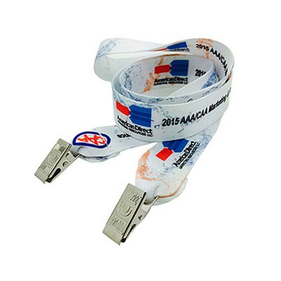 3/4 Full Color Double Ended Attachement Lanyard