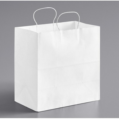 White Carry Out Large Kraft Paper Bag