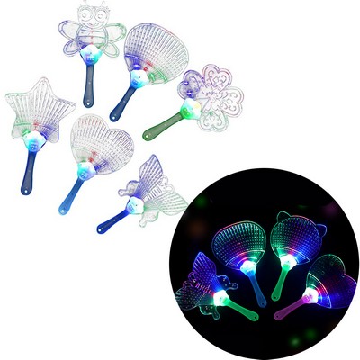 Colorful Flashing Flat Hand Fan