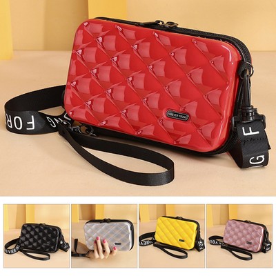 Hard Shell Cosmetics Case Bag for Toiletry Water resistant Crash Proof Hard Shell Mini Crossbody Bag