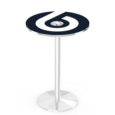 30" Tall, 30" Round Top Pub Table w/Chrome Finish