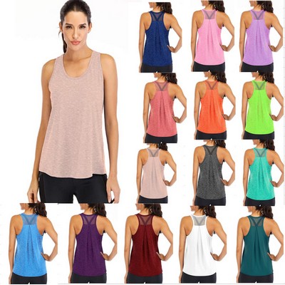 Workout Tank Tops for Women Sleeveless Yoga Tops for Women Mesh Racerback Tank Tops Muscle Tank