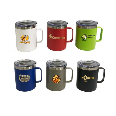 Endura 14oz Double Wall Mug with SS Outer, Plastic Liner and Handle with Ringneck