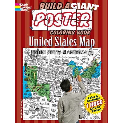 Build a Giant Poster Coloring Book -- United States Map