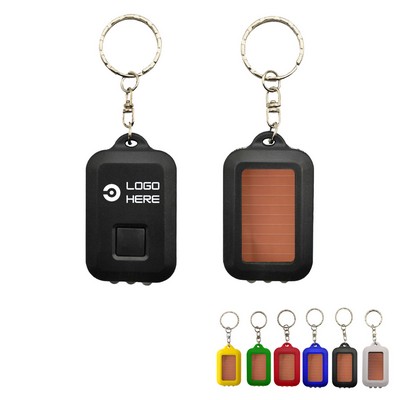 Mini Solar Led Keychain Flashlight