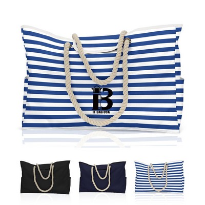 Canvas Beach Shoulder Tote Bag