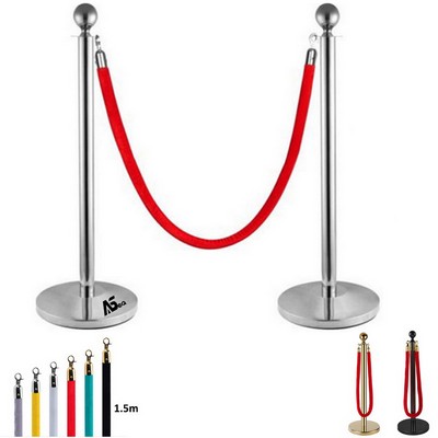 Stanchion Party Stands Prop with Velvet Rope