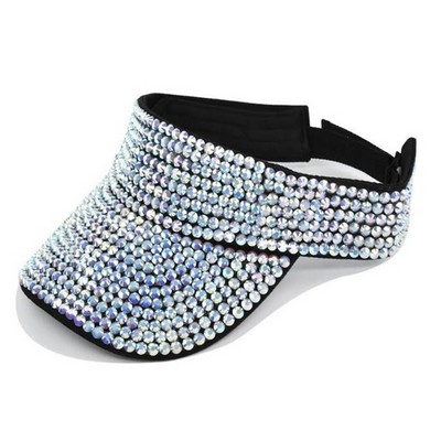 Headwear Full Rhinestone Sun Visor