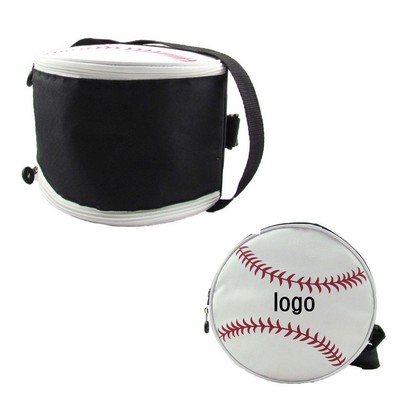 Round Baseball Lunch Bag (direct import)