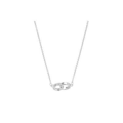 Olivia Burton® Interlink Necklace w/Silver Charm