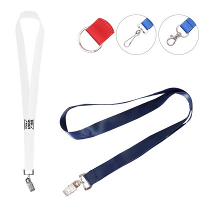 1" Polyester Dye Sublimated Lanyard w/Bulldog Clip