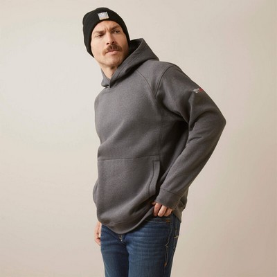 Ariat® Men's Charcoal Heather Gray FR Rev Pullover Hoodie