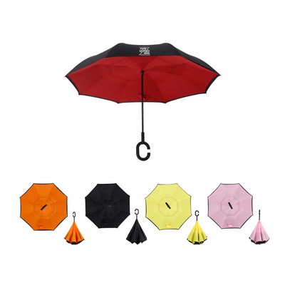 Waterproof Double Layer Inverted Car Umbrella