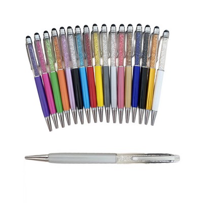 Customed Crystal Ballpoint Pen with Stylus