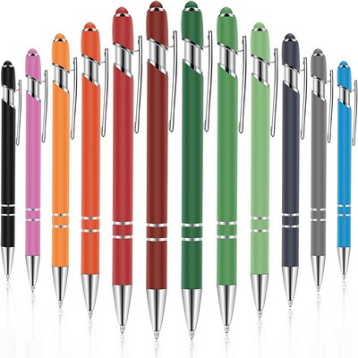 2 In 1 Retractable Ballpoint Pen Suitable Touch Screen