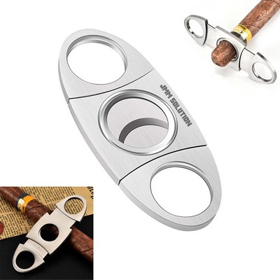 Stainless Steel Double Blade Cigar Cutter