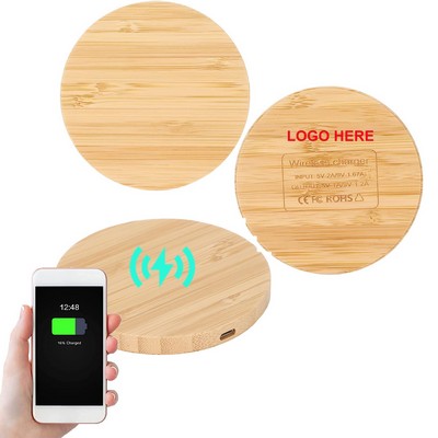 5W Bamboo Wood Wireless Charger