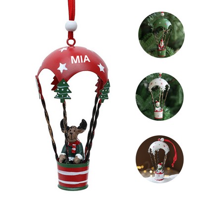 Iron Christmas balloon parachute pendant