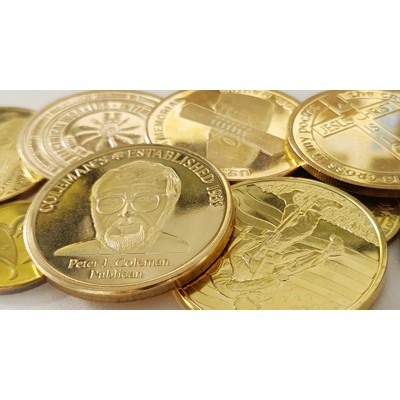 1.54" Golden Brass Tokens