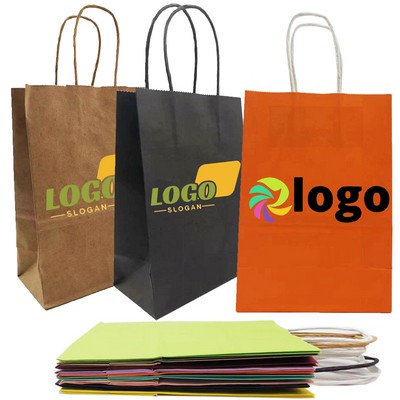 Full Color Kraft Paper Shopping Tote Bag