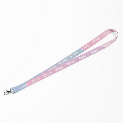 3/4" Full Color Satin Finish Lanyard w/Single Attachment (Import Air Rush)