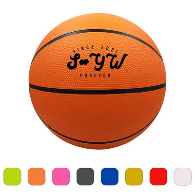 7-Inch Kids Rubber Mini Basketball