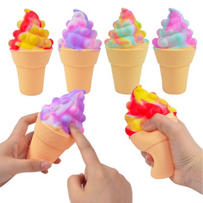 Push Pop Fidget Toy- Ice Cream Cone-Shaped Sensory Delight