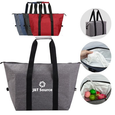 Large Capacity Insulated Cooler Shopping Bag