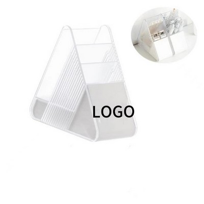 3 Compartments Desk Pen Holder