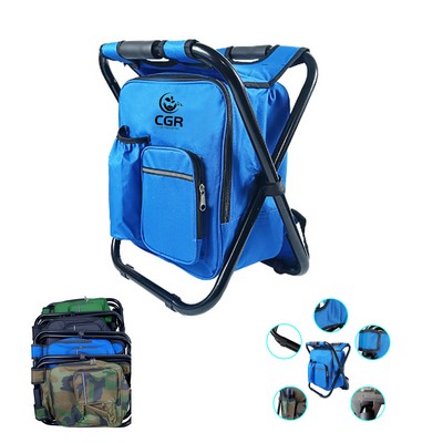 Insulated Backpack Cooler Chair - Foldable and Portable for Outdoor Adventures