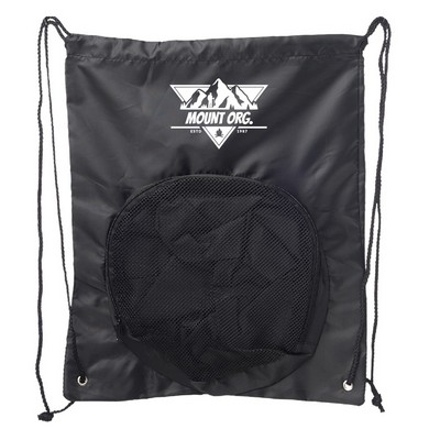 Ball Carrier Drawstring Backpack (1 Color Imprint)