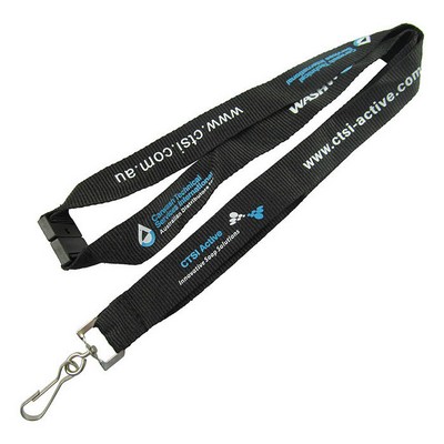 Custom Silkscreen Printed Logo Polyester Lanyard