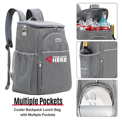 Insulated Cooler Backpack w/Multiple Pockets