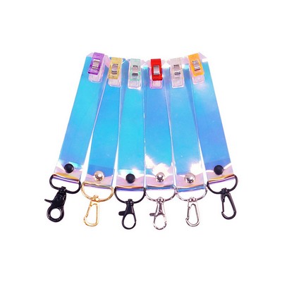 Holographic PVC Keychain Lanyard w/Clip