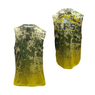 Men's Crew Sleeveless Pinhole Mesh Shirt